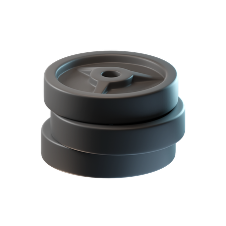 Barbell Cap  3D Icon