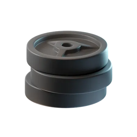 Barbell Cap  3D Icon