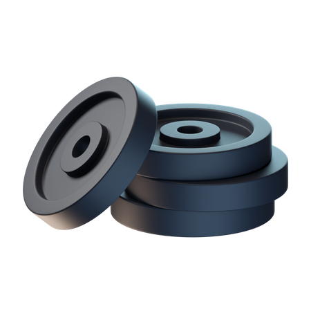 Barbell Cap  3D Icon