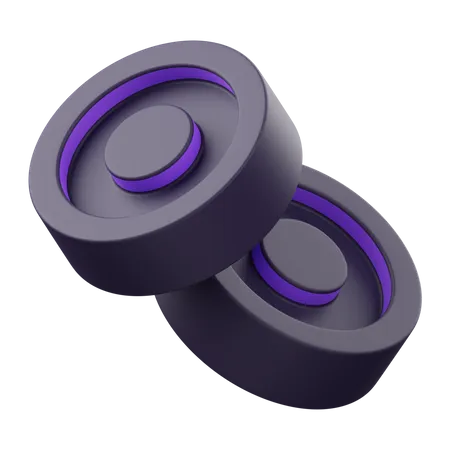 Barbell Cap 3 D Render Icon Illustration 3D Icon