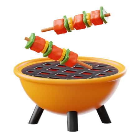 Barbeque For New Year Party 3D Icon