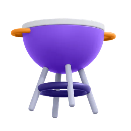 An Icon Of Barbeque Grill 3D Icon