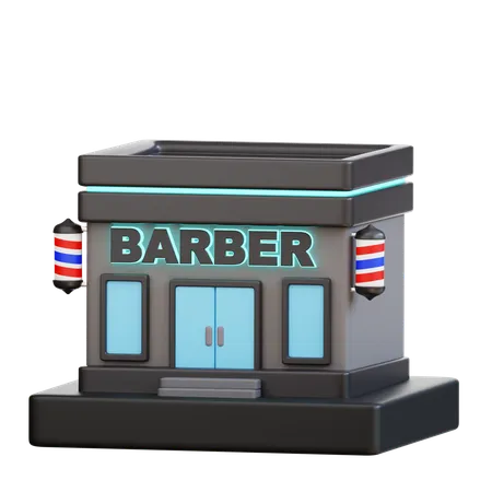 3 D Barbershop Illustration 3D Icon