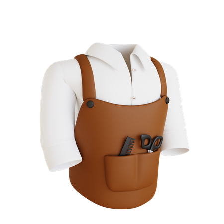 Barber Apron  3D Icon