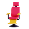 barber chair 3d logo