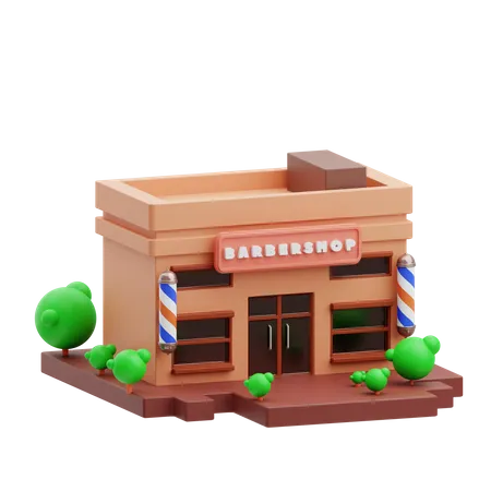 Barbershop 3D Illustration