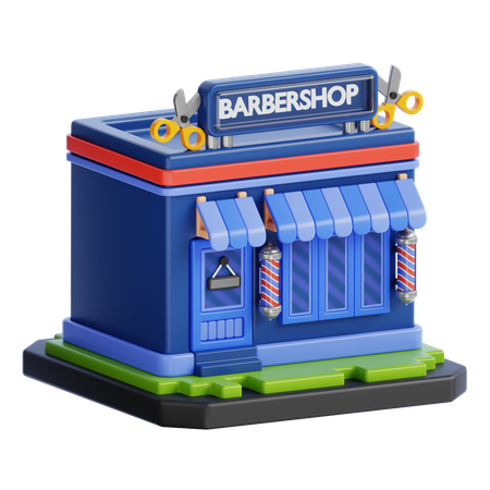BARBERSHOP BUILDING  3D Icon