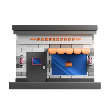 Barbershop building  3D Icon