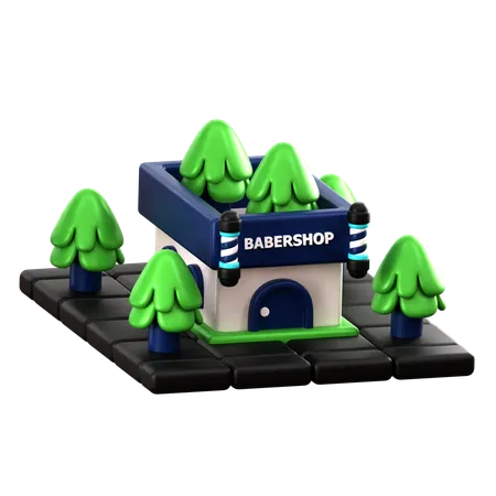 Barbershop building  3D Icon