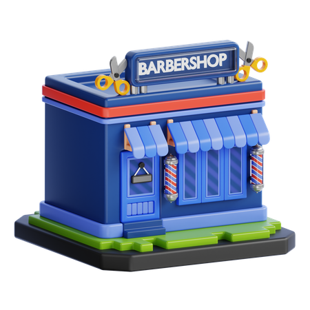 BARBERSHOP BUILDING  3D Icon