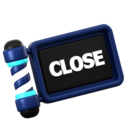 Barbershop Close  3D Icon