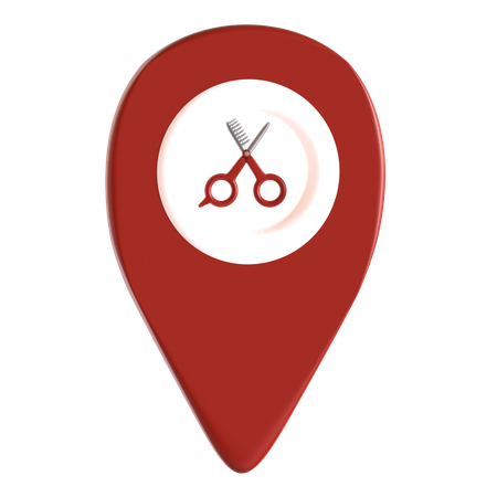 Barbershop Location  3D Icon