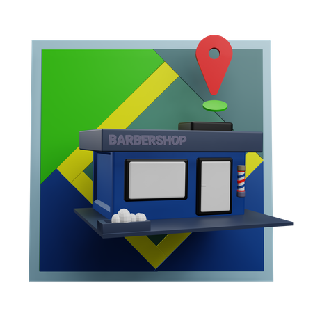 Barbershop Location  3D Icon