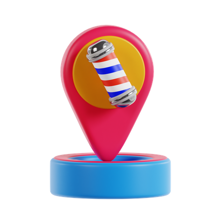 Barbershop Location  3D Icon