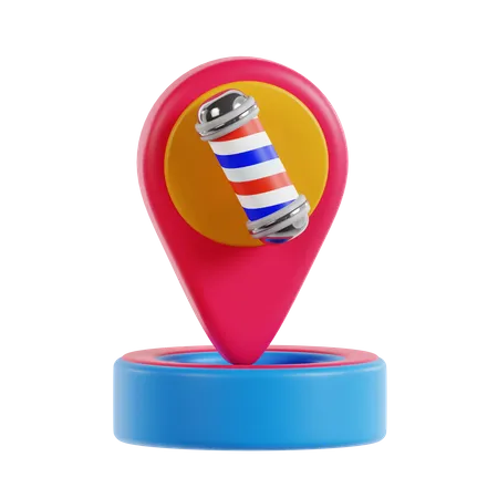 Barbershop Location  3D Icon