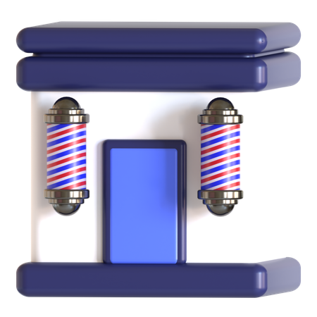Barbershop Store  3D Icon