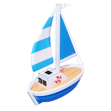 Barca a vela  3D Icon