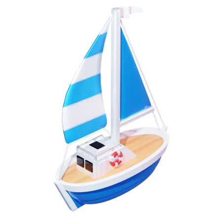 Barca a vela  3D Icon