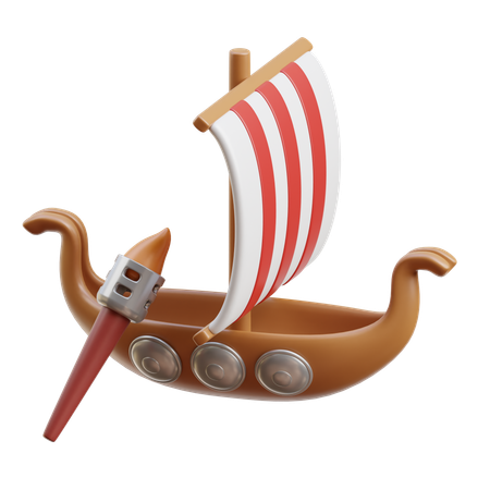 Barco a vela  3D Icon