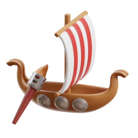 Barco a vela  3D Icon