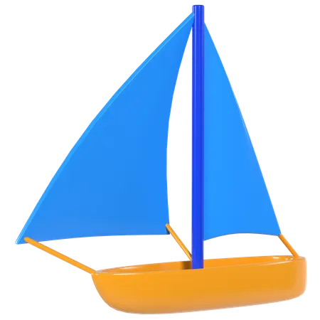 Barco a vela  3D Illustration