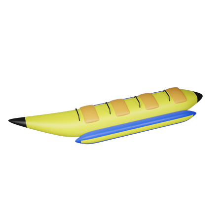 Barco de platano  3D Icon