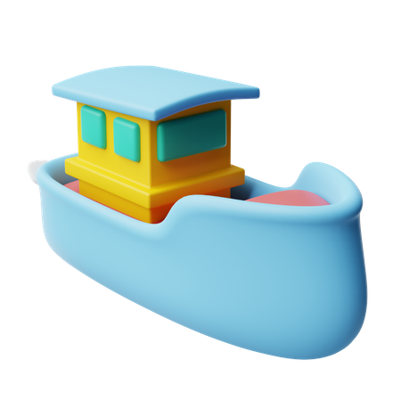 Barco de brinquedo  3D Icon