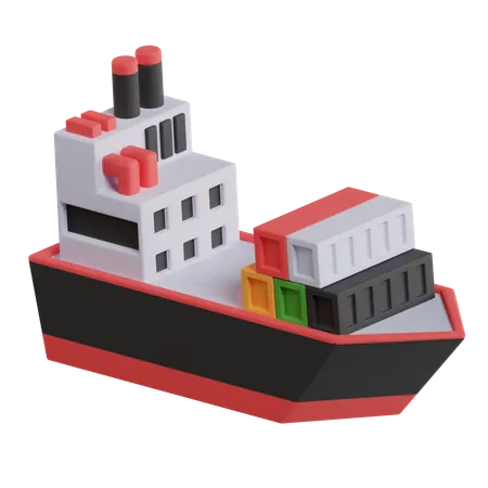 Barco mercante  3D Illustration