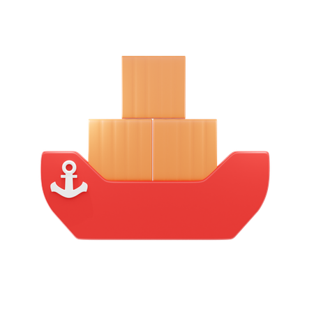 Barco de carga  3D Icon