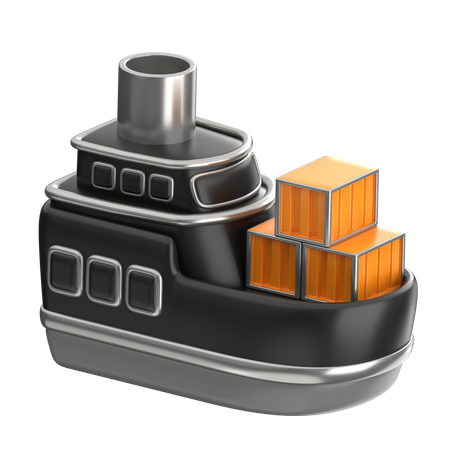 Barco de carga  3D Icon