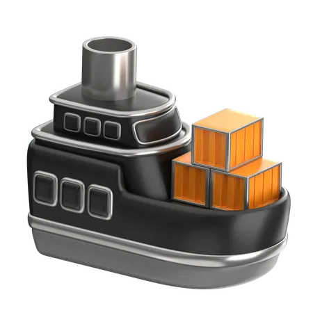 Barco de carga  3D Icon