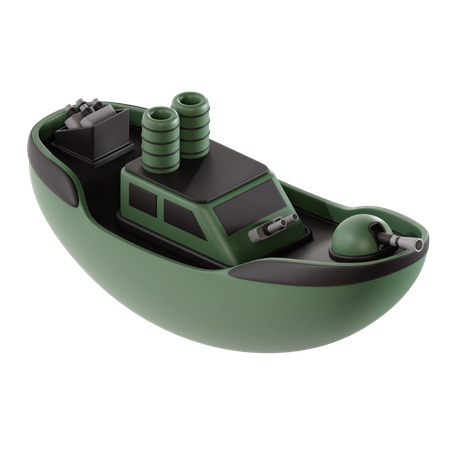 Barco de guerra  3D Icon