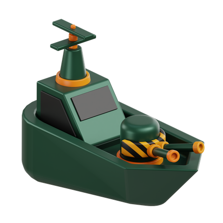 Barco de guerra  3D Icon