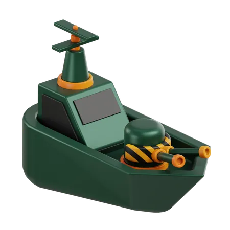 Barco de guerra  3D Icon