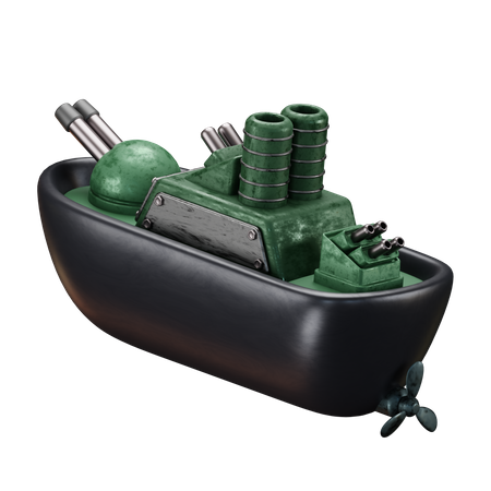 Barco de guerra  3D Icon