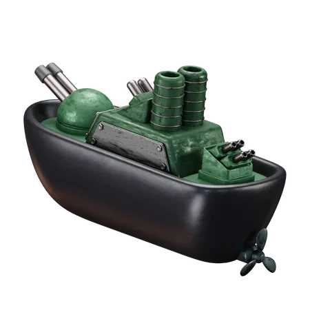 Barco de guerra  3D Icon