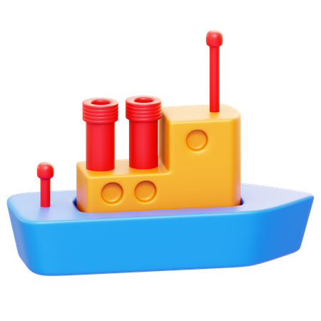 Barco de juguete  3D Icon