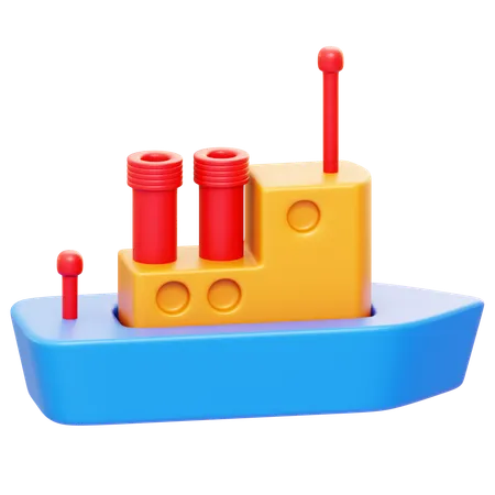 Barco de juguete  3D Icon