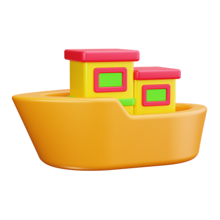 Bote de juguete  3D Icon