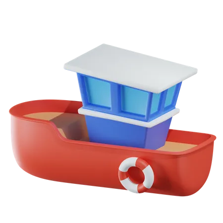 Bote de juguete  3D Icon
