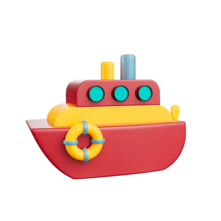 Barco de juguete  3D Icon