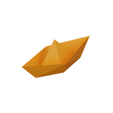 Barco de papel  3D Icon