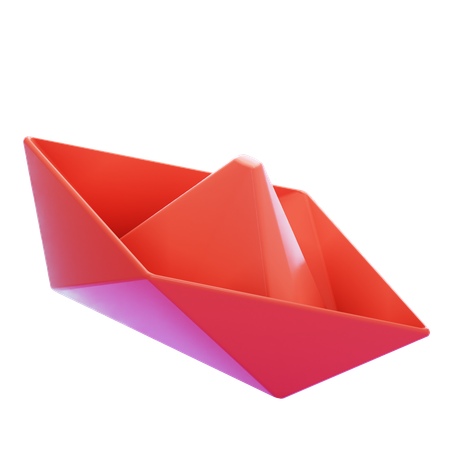 Barco de papel  3D Icon