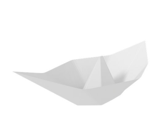 Barco de papel  3D Icon