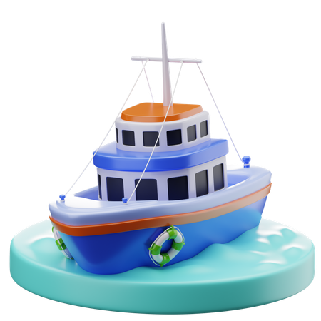 Barco de pasajeros  3D Icon