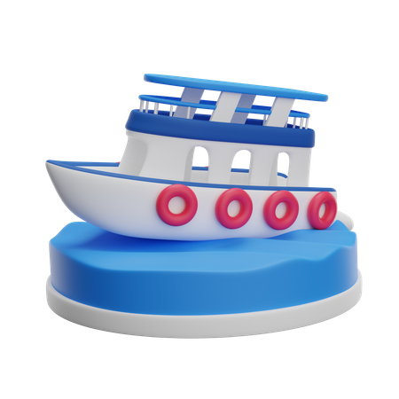 Barco de pasajeros  3D Icon