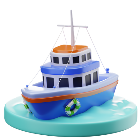 Barco de passageiros  3D Icon