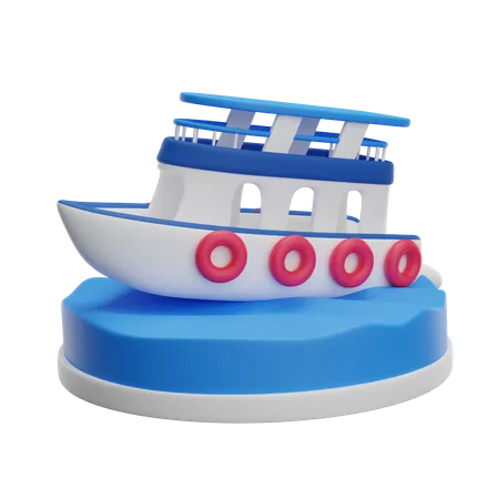 Barco de passageiros  3D Icon