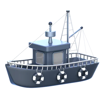 Barco de pesca  3D Icon