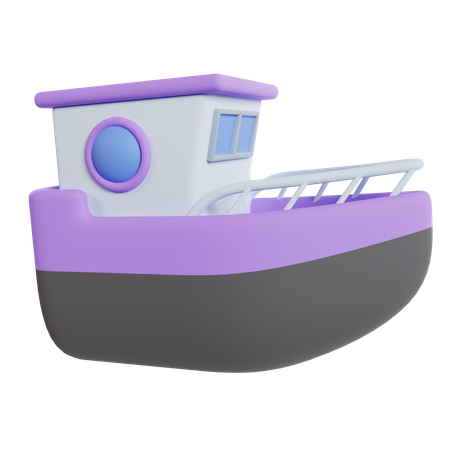 Barco de pesca  3D Icon